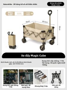 NatureHike | Xe Đẩy Dã Ngoại Gấp Gọn Bao Gồm Bàn