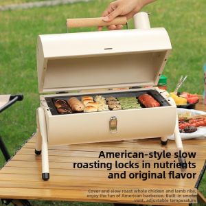 ZHUOLESHI | Outdoor Charcoal Barbecue Grill with Chimney