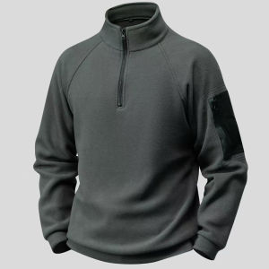 Mens Military Tactical Pullover Casual Sweatshirt Thermal Jackets Mock Neck Hiking Camping Climbing Trekking Fleece Clothes