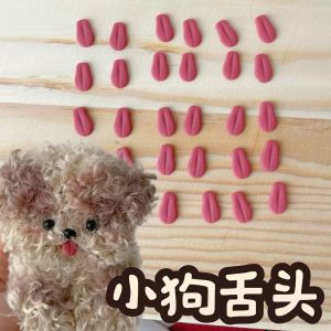 Handmade Miniature Dog Dolls with Twisted Rods Butterfly Knots Lace Collars And Eyeglass Frames Fashionable Hair Clips