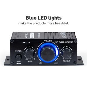Bluetooth Hifi Mini Stereo Car Amplifier Treble Bass Booster AK80 AK370 AK270 Mobil Power Amplifier Treble Bass Booster Speaker Bluetooth Mini /support AUX