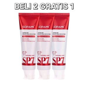 [FREE GIFT ISI 3PCS ] SOPAMI SP7 PASTA GIGI PEMUTIH PROBIOTIK OCEAN MINT & NATURAL MINT 120g BPOM ORIGINAL