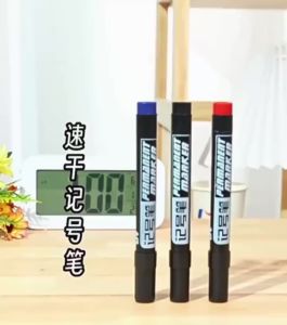 Spidol Permanent Marker Permanen Tahan Air Alat Tulis Spidol Cepat Kering Tinta Minyak Hitam Biru Merah