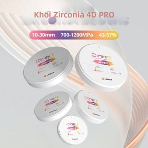 Đĩa Zirconia Đa Lớp Lodden 4D PRO 98mm Hệ Thống Mở Dành Cho Phòng Thí Nghiệm Nha Khoa CAD/CAM 10-25mm Vita 16 Màu