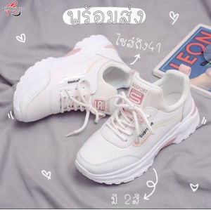 QiaoYiLuo รองเท้ากีฬาผู้หญิง รองเท้ากีฬาผู้หญิง รองเท้ากีฬาผู้หญิงนุ่มสบาย ฤดูร้อนและฤดูใบไม้ร่วงสไตล์ใหม่