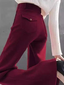 Quần Ống Rộng Cạp Cao Ống Loe Thời Trang Thu Đông Xuân 2025 Cho Nữ Quần Dài Thường Ngày Đa Năng Thoải Mái Phong Cách Hàn Quốc