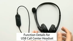 USB Headset Noise Cancellation 3.5mm Call Center Headphone With Microphone Mic Noise Cancelling