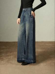 Toyouth | Quần Jeans Rộng Thoáng Phong Cách Retro Dài