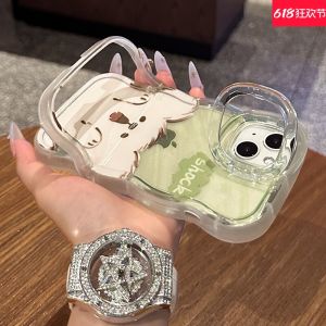 เคสโทรศัพท์ซิลิโคนป้องกันการตกหล่นสำหรับ Apple 16Promax iPhone 15 คู่ 14 13 12 pro 11 10 9 8 plus สำหรับผู้หญิง ดีไซน์น่ารัก ดีไซน์น่าตื่นตาตื่นใจ