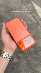 Original Glass Matte Phone Case For iPhone 17 Pro Max 16 Pro Max 15 Pro Max Magnetic Wireless Charge Armor Hard Glass Lens Protect Film Cover