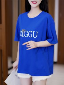 ฤดูร้อน ใหม่ เรียบง่าย Bee ลายพิมพ์ตัวอักษร แขนสั้น หลวม คอกลมไซส์ใหญ่ หลากหลาย ลำลอง อ่อนเยาว์ พรางหุ่น ผ้าฝ้าย เสื้อยืด