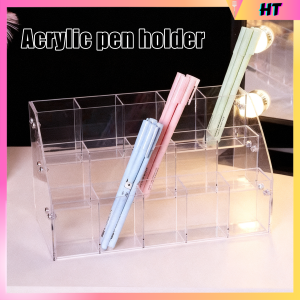 Acrylic Pen Holder Display Stand Multi-Functional Storage Box for Stationery Store Neutral Ballpoint Pen Slant Insertion Type