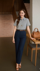 Quần ống đứng nữ đi làm đi học baggy quần bigsize chuẩn form cao cấp tôn chân dài (phom gumac yody thái hòa bemine)