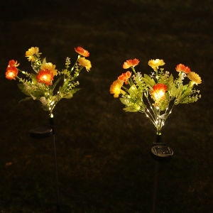Solar Snow Lotus Lantern is suitable for garden lawn park decoration and holiday atmosphere layout