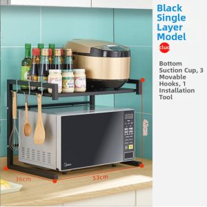 Multifunction Oven Shelf Organizer with Hooks