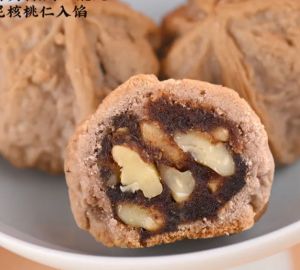 Classic handmade pastry with old-fashioned walnut pastry and red date puree individually packaged 500g750g 核桃酥