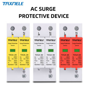 AC SPD Din rail 20KA 30KA 40KA 60KA 2P 4P 385V House Lightning Surge Protector Protect Protective Low-voltage Arrester Device