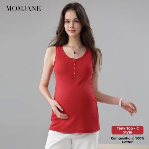 Mom Jane | Cotton Nursing Vest Tank Top for Pregnancy Spring Fall Breastfeeding Easy Wear