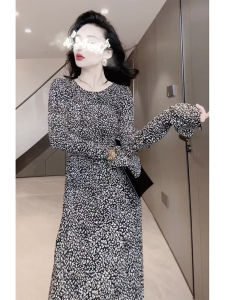 Elegant French Vintage Heavy Embroidery Black Dress Womens Summer Fashion High Waist A-Line Skirt Long Sleeve Formal Dress