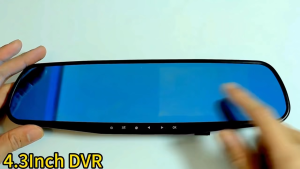 กล้องติดรถยนต์ขนาด  เลนส์มุมกว้าง 170° กล้องหน้าและกล้องหลังคู่ 4.3 นิ้ว หน้าจอ LCD