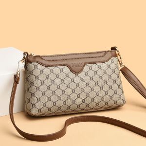 Fashionable Soft Leather Crossbody Bag for Ladies Mom Midlife Elegant Personality New 2025 Style Casual Shoulder Bag Handbag