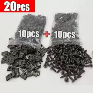 20-100pcs General Motors metal U-shaped screw accessory fixture motorcycle rust and mud protection buckle ring iron plate screw