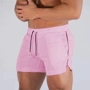 Sports Shorts Muscle New Big Size Solid Color Mens Quick Dry Marathon Running Three Thirds Fitness Beach Pants Quick Dry Mesh