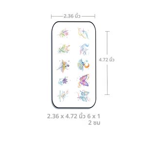 สติกเกอร์รอยสักชั่วคราว INKARTLINK กันน้ำ พิมพ์สี ลายศิลปะวาดมือ สำหรับงานปาร์ตี้ ทำเองได้