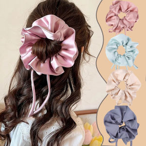 Prettyset】ที่คาดผมริบบิ้นโบว์ซาตินเกาหลียางรัดผมยาวมัดผมยางรัดศีรษะผมหางม้าผู้หญิงหญิงสาวเครื่องประดับผม