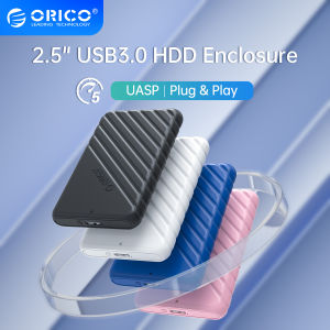 ORICO Type C USB 3.1 to SATA 6Gbps External Enclosure for SATA III SSD HDD 9.5/7mm External Drive Enclosures Tool Free Max 6TB Support UASP