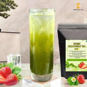 GREEN STRAWBERRY TEA 1KG / TEH HIJAU / BUBUK MINUMAN PREMIUM PREMIX INSTAN