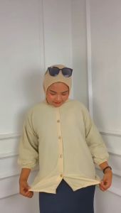 Baju Blouse Wanita Terbaru Polos Casual Kemeja Simple Atasan Lengan Panjang BROSI BLOUSE CRINKLE