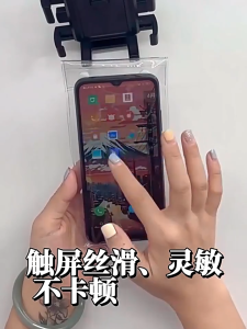 Waterproof Motorcycle Phone Pouch Clear Handlebar Bag High Sensitivity Touch for Delivery Riders