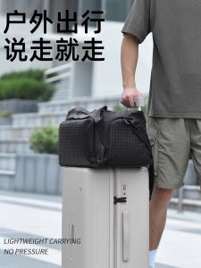 Large Capacity Business Travel Bag Mens Shoulder Crossbody Bag Casual Trip Bag Luggage Bag Handbag for Youth on Business Trip