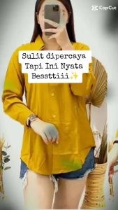 KEMEJA WANITA POLOS RAYON PREMIUM JUMBO / ATASAN POLOS KERJA / BAHAN RAYON TERBARU /ATASAN TERMURAH