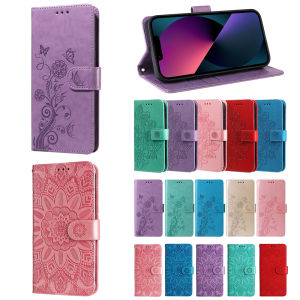 Magnetic Leather Wallet Flip Case for Xiaomi 17T Pro Phone Kickstand Cover Embossed Flower Butterfly for Xiaomi 17 Pro Max Cases
