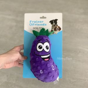 Squeaky Pineapple Strawberry Brinjal Eggplant Asparagus Fruit Vege Food Plush Pet Dog Puppy Soft Ball Toy Squeaker Sound