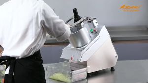 Máy thái rau củ quả công nghiệp dùng cho nhà hàng và khách sạn thương hiệu Asaki VC65MS - Hàng chính hãng bảo hành 12 tháng