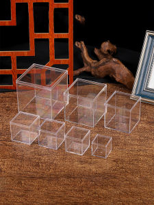 European Style Square Transparent Plastic Box PS Candy Slime Jewelry Storage Gift Food Packaging Betta Fish Box Wedding Supplies