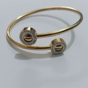 Gelang Bulet 2 Mata lentur Titanium Anti Karat