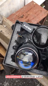 ISUN Lampu Foglamp BILED Laser FLP-1X dengan Demon Eyes dan Blue Lens Projector