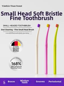 YIYANSENLIN | Soft Fine Bristle Adult Toothbrush for Orthodontic Correction and Molar Teeth