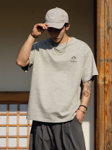 BDCT Casual Cotton T-shirt Short Sleeve round Neck Printed Loose Fit Summer Trendy Mens Shirt Breathable Sweat Cloth