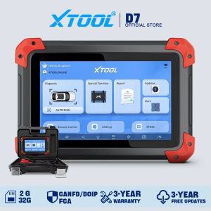 XTOOL D7 Car Scanner Automotive All System Diagnostic Tools ECU Coding Key Programmer Bi-Directional OBD2 Scan Tool FCA DOIP