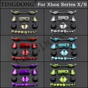 Chrome Full Set Mod Kit for Xbox Series S/X Controller - LB RB RT LT ABXY D-Pad Bumper Trigger Buttons Upgrade