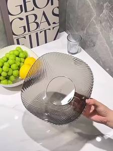 〔Y〕Household Simple Luxurious Plastic Fruit Tray For Dried Fruits Living Room Coffee Table High End Reception Candy Tray