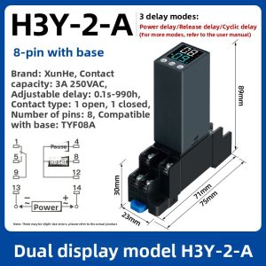 Small Digital Display Liquid Crystal Time Relay H3Y-2/4 220V 24V Delay Timer JSZ6 for Electronic Components Market Power Management