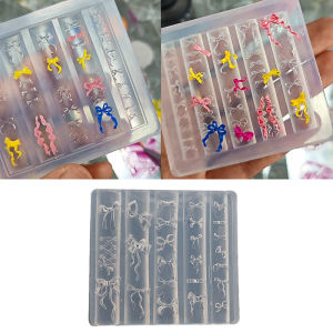 AqToCna แม่พิมพ์แกะสลักเล็บรูปผีเสื้อดอกไม้ทำจากซิลิโคนแผ่นปั๊ม3D สำหรับผู้ที่ชื่นชอบการทำเล็บเจลยูวีแบบทำมือ