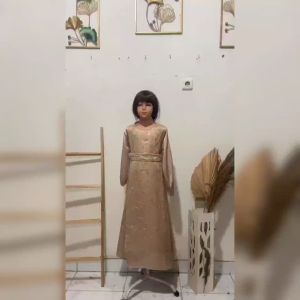 Pakaian Muslim Anak Perempuan Dan Remaja Abg Model Terbaru Kekinian Viral/Maxi Shofia Kids 3-14 Tahun Matt Satin Velvet Mix Brokat Mutiara/Gamis Anak Tanggung Perempuan Terbaru 2025
