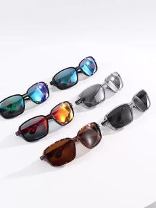 Kính Mát Thể Thao Cổ Điển Hình Vuông Chống Lóa UV400 Gọng Lớn Ôm Sát Mặt Thích Hợp Cho Câu Cá Chạy Bộ Đi Bộ Đường Dài Du Lịch Thể Thao Ngoài Trời